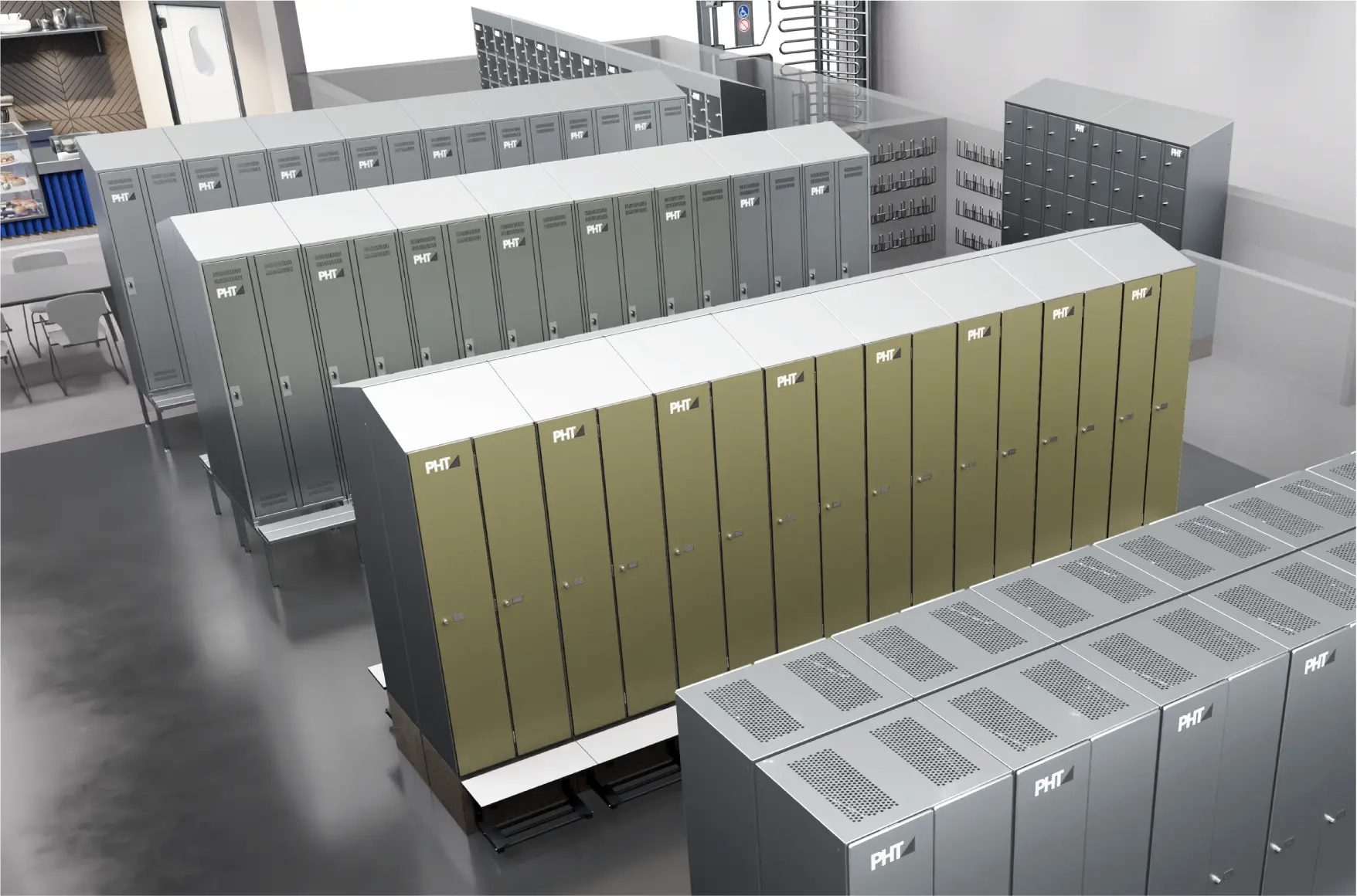 Umkleideräume mit Spinden